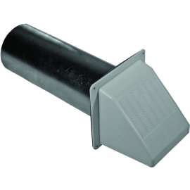 BUILDER'S BEST 110113 Dryer Vent Hood, 5-3/4 in W Hood, 4-1/2 in H Hood, 4 in Duct, Plastic Hood
