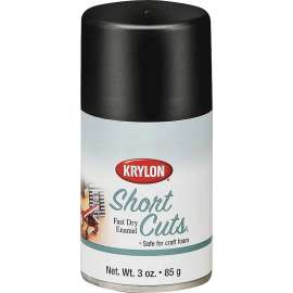 Krylon KSCS054 Aerosol Paint, High-Gloss, Black, 3 oz, Can