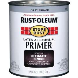 RUST-OLEUM STOPS RUST 8781502 Flat Aluminum Primer, Flat, Aluminum, 1 qt