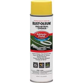 RUST-OLEUM INDUSTRIAL CHOICE 206045 Athletic Field Striping Paint, Yellow, 17 oz, Aerosol Can