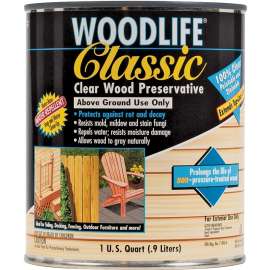 WOLMAN WoodLide Classic 00902 Wood Preservative, Clear, Liquid, 1 qt, Can