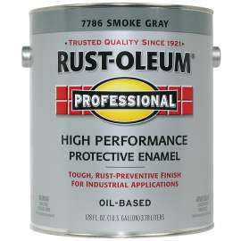 RUST-OLEUM PROFESSIONAL 7786402 Protective Enamel, Gloss, Smoke Gray, 1 gal Can