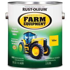 RUST-OLEUM SPECIALTY 7443402 Farm Equipment Enamel, Yellow, 1 gal Can