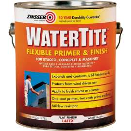ZINSSER WATERTITE 5061 Flexible Primer and Finish, White, 1 gal Can