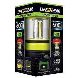 LIFE+GEAR 41-3968 LED Lantern, D Battery, LED Lamp, 600 Lumens Lumens, 8 hr Max Runtime, Green