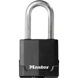 Master Lock Magnum Series M515BLCDLHHC Padlock, Different Key, 3/8 in Dia Shackle, Boron Carbide Shackle, Steel Body