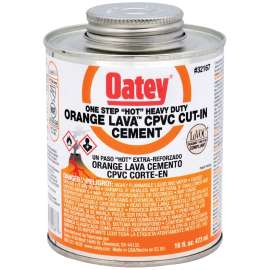 Oatey 32167 Solvent Cement, 16 oz Can, Liquid, Orange