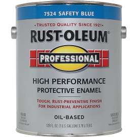 RUST-OLEUM PROFESSIONAL 7524402 Enamel, Gloss, Safety Blue, 1 gal Can