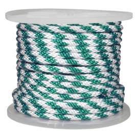 Ben-Mor 60271 Rope, 5/8 in Dia, 200 ft L, 5/8 in, Polypropylene, Green/White