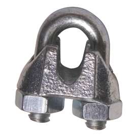 Ben-Mor 70008 Wire Rope Clip, 1/2 in Dia Wire Rope, Steel, Zinc