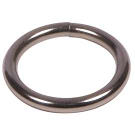 Ben-Mor 71001 Round Ring, 1-1/4 in Dia Ring, Steel, Nickel-Plated
