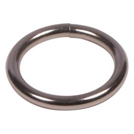 Ben-Mor 71002 Round Ring, 1-1/2 in Dia Ring, Steel, Nickel-Plated