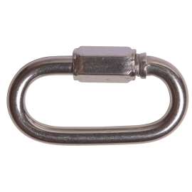 Ben-Mor 77099 Chain Quick Link, 1/8 in Trade, 220 lb Working Load, Stainless Steel
