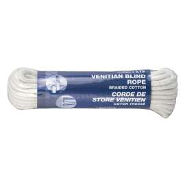 Ben-Mor 60611 Rope, 9/64 in Dia, 30 ft L, Cotton, White