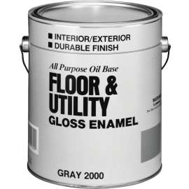 Valspar 057.0002000.007 Enamel Paint, Gloss, Gray, 1 gal