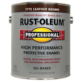RUST-OLEUM PROFESSIONAL 7775402 Protective Enamel, Gloss, Leather Brown, 1 gal Can