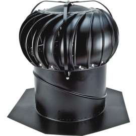 LOMANCO Whirlybird BEB14B Turbine Ventilator, 14 in Dia Throat, Aluminum, Black