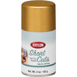 Krylon KSCS029 Aerosol Paint, High-Gloss, Gold Leaf, 3 oz, Can