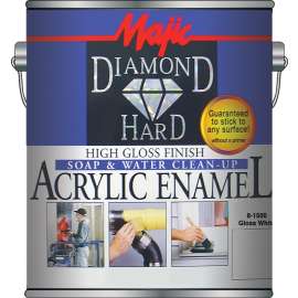 Majic Paints DiamondHard 8-1500-1 Enamel Paint, Gloss, White, 1 gal Can