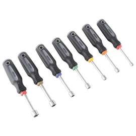 Vulcan SD-SET-4 Nut Driver Set, 7-Piece, Carbon Steel, Chrome, Black & Gray (Handle)