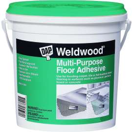 WELDWOOD 00141 Floor Adhesive, Paste, Slight, Off-White, 1 qt Pail