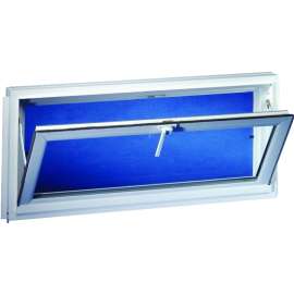Duo-Corp Competitor 3218COMP Hopper Basement Window, Insulated Glass Glass/Screen, Vinyl Frame