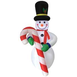 Hometown Holidays 90341 Christmas Inflatable Snowman, 6 ft H