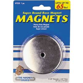 Magnet Source 07222 Round Base Magnet, Ceramic, 1 in ID x 2.618 in OD Dia, 3/8 in H