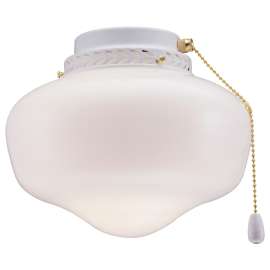 Boston Harbor Schoolhouse Light Kit, Opal Glass, White, White