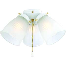 Boston Harbor Ceiling Fan Light Kit, Frosted Glass, White, White