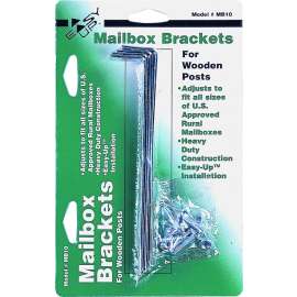 Gibraltar Mailboxes MB100000 Mounting Bracket, Galvanized Steel, For Wooden Mailbox Posts