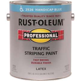 RUST-OLEUM PROFESSIONAL 2526402 Traffic Striping Paint, Flat, Handicap Blue, 1 gal, Pail