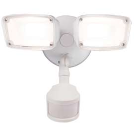 Eaton Lighting MST20C18W Security Motion Flood Light, 120/227 V, 20 W, LED Lamp, 3000 to 5000 K Color Temp