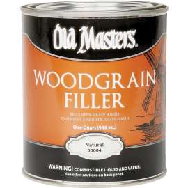 Old Masters 50004 Woodgrain Filler, Natural, Liquid, 1 qt, Can
