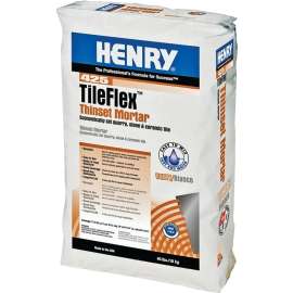 HENRY 425 TileFlex Series 12261 Thin-Set Mortar, White, Fine Solid Powder, 40 lb Bag