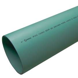 JM Eagle SDR Series 30569 Pipe, 4 in, 10 ft L, Solvent Weld, PVC, Green