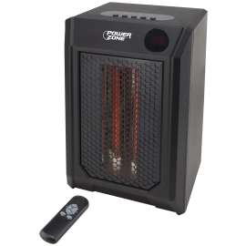 Powerzone Infrared Quartz Heater with Remote Control, 750/1500 W plus fan only