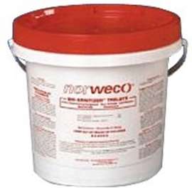 NORWECO FSB30001 Wastewater Disinfectant Tab, Solid, White, Slight Chlorine, 25 lb