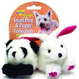 booda 0353596 Dog Toy, S, Panda, Rabbit, Synthetic Fabric, Multi-Color
