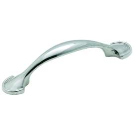 Amerock Allison Series 173CH Cabinet Pull, 4-5/8 in L Handle, 1 in Projection, Zinc, Polished Chrome