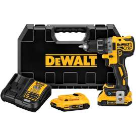 DeWALT TOOL CONNECT DCD797D2 Compact Hammer Drill Kit, Battery Included, 20 V, 2 Ah, 1/2 in Chuck, Keyless Chuck
