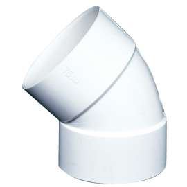 IPEX 040504 Sewer and Drain Pipe Elbow, 4 in, Hub, 45 deg Angle, PVC