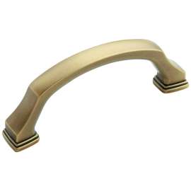 Amerock Revitalize Series BP55343GB Cabinet Pull, 3-11/16 in L Handle, 1-3/8 in Projection, Zinc, Gilded Bronze