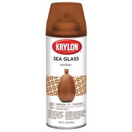 Krylon K09053000 Spray Paint, Sea Glass, Amber, 12 oz, Aerosol Can