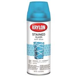 Krylon K09029000 Stained Glass Paint, Gloss, Soft Blue, 11.5 oz, Aerosol Can