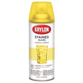Krylon K09035000 Stained Glass Paint, Gloss, Canary Yellow, 11.5 oz, Aerosol Can