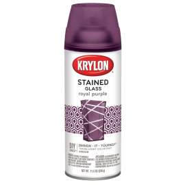 Krylon K09027000 Stained Glass Paint, Gloss, Royal Purple, 11.5 oz, Aerosol Can
