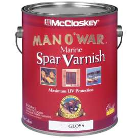 McCloskey Man O' War 080.0006509.007 Marine Spar Varnish, Gloss, Liquid, 1 gal, Pail