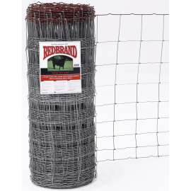 Red Brand 70046 Field Fence, 330 ft L, 39 in H, 12-1/2 Gauge, Steel, Galvanized