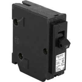 Square D Homeline CHOM120CP Circuit Breaker, Mini, Standard, 20 A, 1 -Pole, 120/240 VAC, Plug Mounting, Black